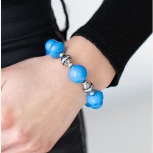 5 for $25 Paparazzi Day Trip Discovery Blue Bracelet